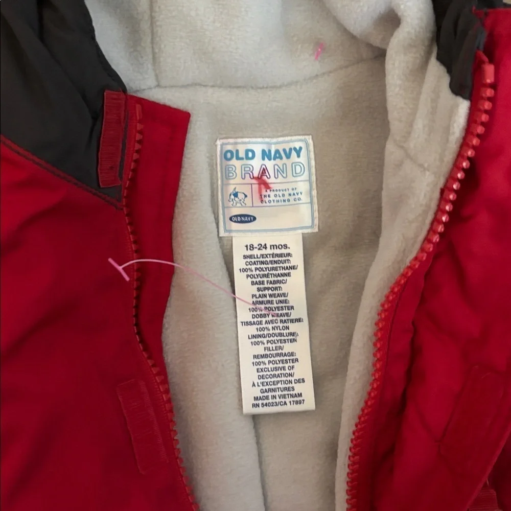 Vintage Old Navy Red and Black Snowsuit Toddler